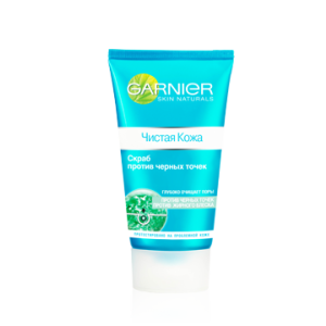 Garnier - Скраб против черных точек Чистая кожа Skin Naturals - 150 мл