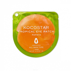 KOCOSTAR - Гидрогелевые патчи для глаз тропические фрукты -папайя, 2 патча/1 пара, 3г