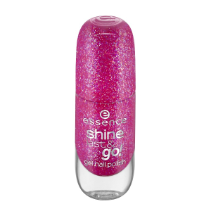 essence - Лак для ногтей Shine Last & Go!, 07 маджента с блестками