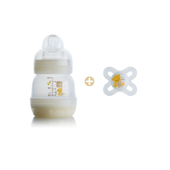 Набор Бутылочка для кормления Easy Start Anti-Colic 130 мл и Пустышка силиконовая Start, 0+ мес. - 1