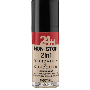 PASTEL Cosmetics - Тональная основа и консилер 2 в 1 24H Non-Stop 2in1 Foundation & Concealer, 601 Cool30 мл